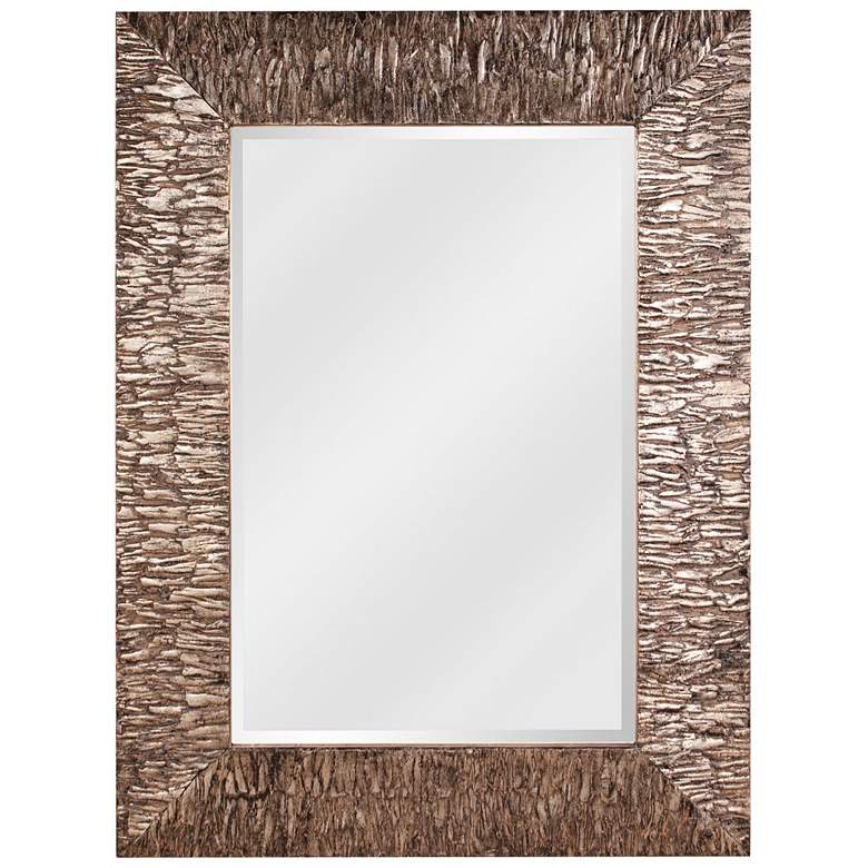 Image 1 Linden Metallic Champagne Silver Wood 37 inch x 49 inch Wall Mirror