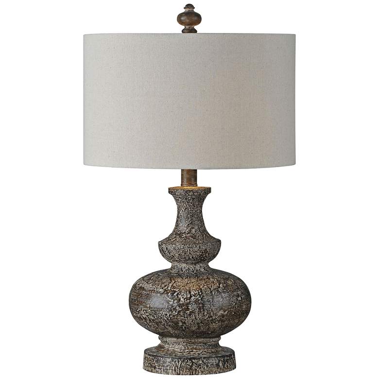 Image 1 Linden Reclaimed Wood Urn Table Lamp