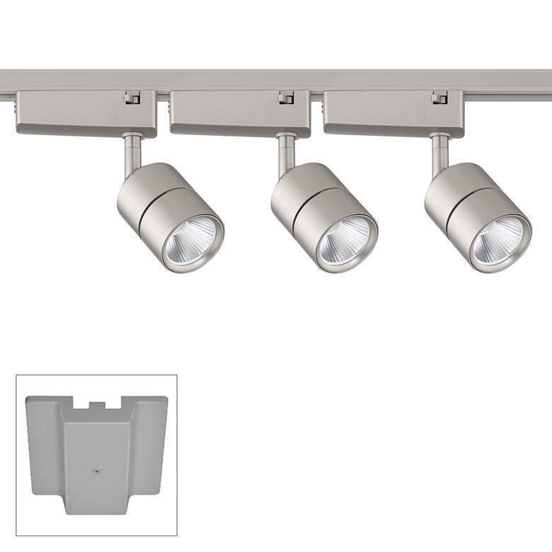 Image 1 Linder 3-Light Silver LED Track Kit with Floating Canopy