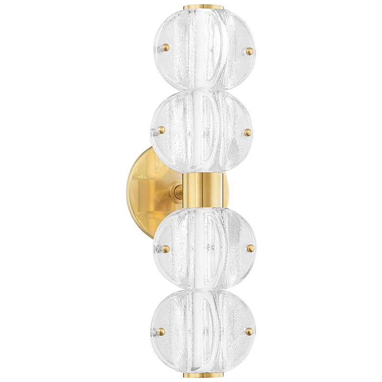 Lindley 16&quot; High Aged Brass LED 4-Light Wall Sconce
