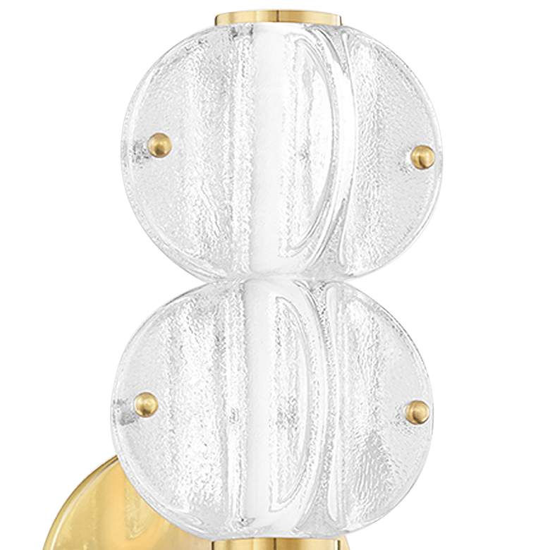Image 2 Lindley 16 inch High Aged Brass LED 4-Light Wall Sconce more views