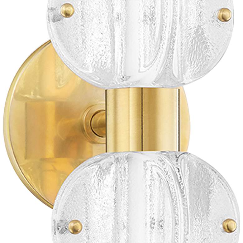 Image 3 Lindley 16 inch High Aged Brass LED 4-Light Wall Sconce more views