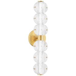 Lindley 23 3/4&quot; High Aged Brass 6-Light LED Wall Sconce