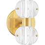 Lindley 23 3/4" High Aged Brass 6-Light LED Wall Sconce
