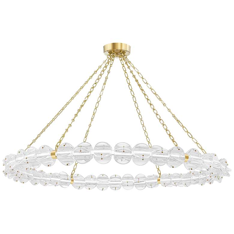 Image 1 Lindley Large LED Chandelier Aged Brass