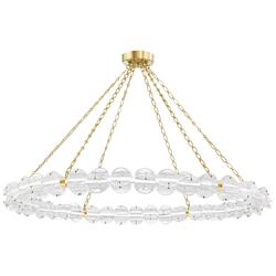 Lindley Large LED Chandelier Aged Brass