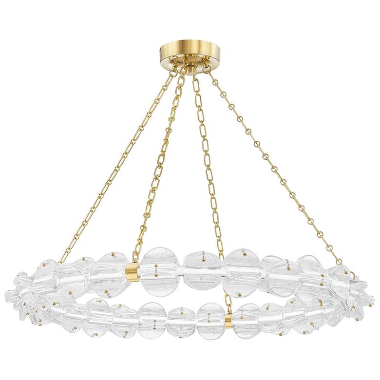 Image 1 Lindley Small LED Chandelier Aged Brass