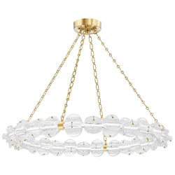 Lindley Small LED Chandelier Aged Brass