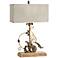 Lindley Wood And Iron Traditional Scrolling Table Lamp