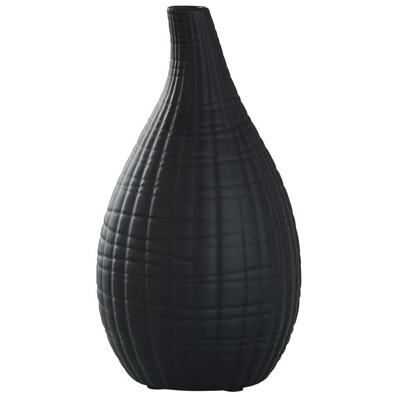Image 1 Lindos Matte Black Ceramic Vase