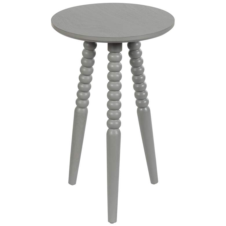Image 1 Lindy 23" High Vendee Gray Round Accent Table