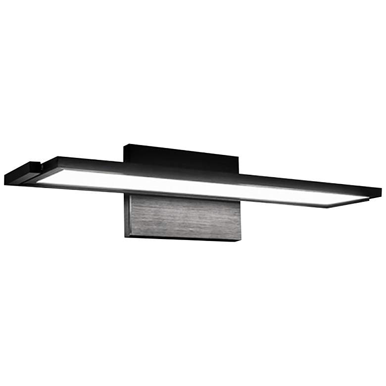 Image 2 Line 4 inchH x 18 inchW 1-Light Linear Bath Bar in Black
