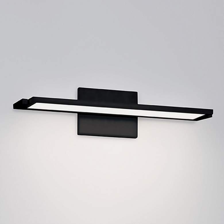 Image 1 Line 4 inchH x 18 inchW 1-Light Linear Bath Bar in Black
