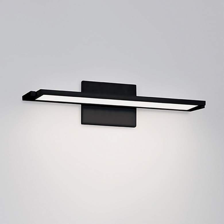 Image 1 Line 4"H x 18"W 1-Light Linear Bath Bar in Black