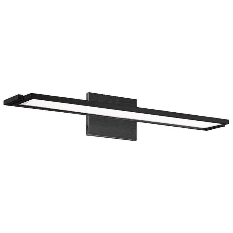 Image 1 Line 4 inchH x 24 inchW 1-Light Linear Bath Bar in Black