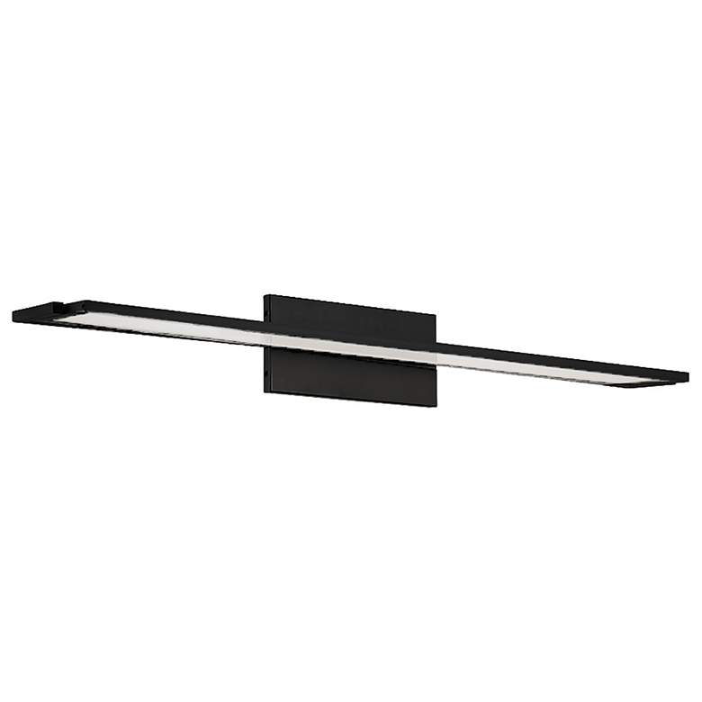 Image 1 Line 4"H x 36"W 1-Light Linear Bath Bar in Black