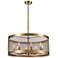 Line in the Sand 24" Wide 8-Light Pendant - Satin Brass