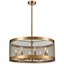 Line in the Sand 24" Wide 8-Light Pendant - Satin Brass