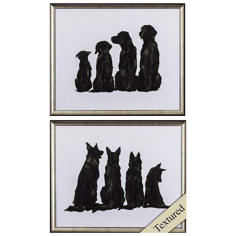 Image 1 Line Up 21"W x 17"H Non-Glass Framed Art Set of 2