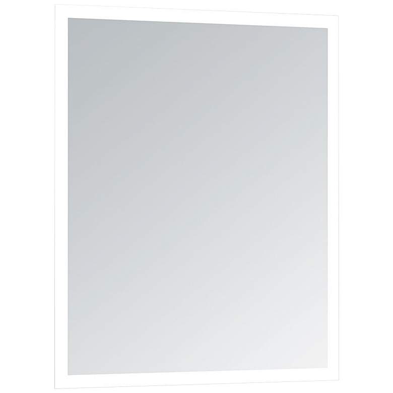 Image 2 Linea 24 inch x 32 inch Rectangular LED Lighted Vanity Wall Mirror