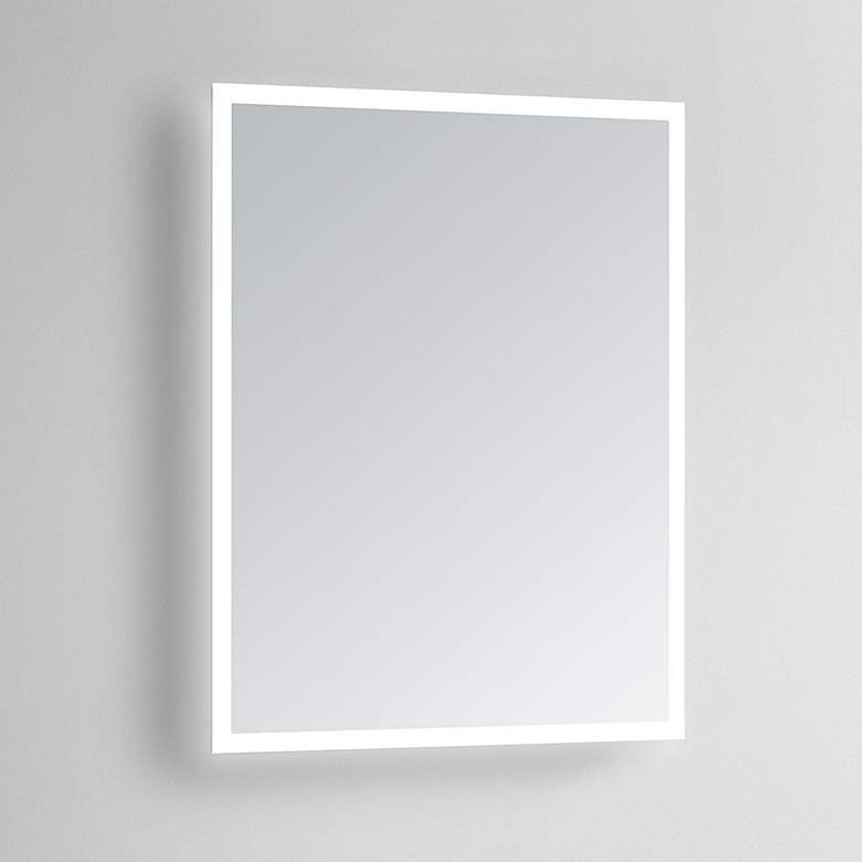 Image 1 Linea 24 inch x 40 inch Rectangular LED Lighted Vanity Wall Mirror