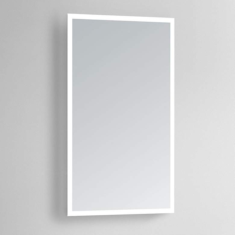 Image 1 Linea 24 inch x 48 inch Rectangular LED Lighted Vanity Wall Mirror