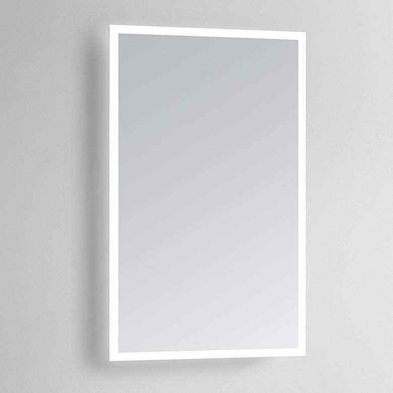 Image 1 Linea 28 inch x 48 inch Rectangular LED Lighted Vanity Wall Mirror