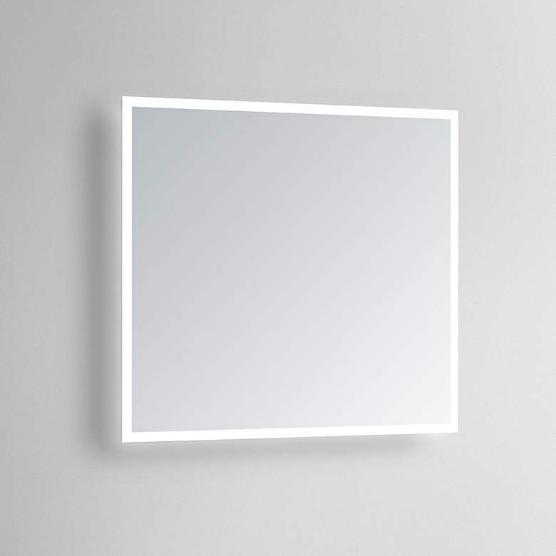 Image 1 Linea 32 inch Square LED Lighted Bathroom Vanity Wall Mirror