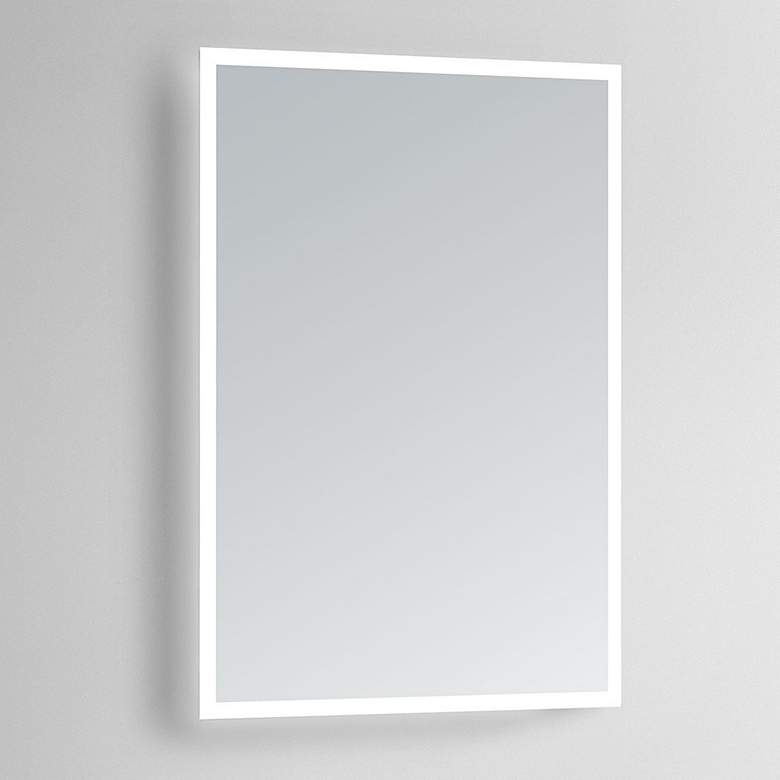 Image 1 Linea 35 inch x 48 inch Rectangular LED Lighted Vanity Wall Mirror