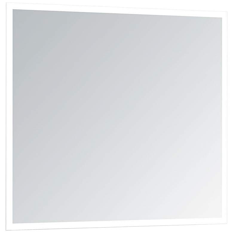 Image 2 Linea 36" Square LED Lighted Bathroom Vanity Wall Mirror