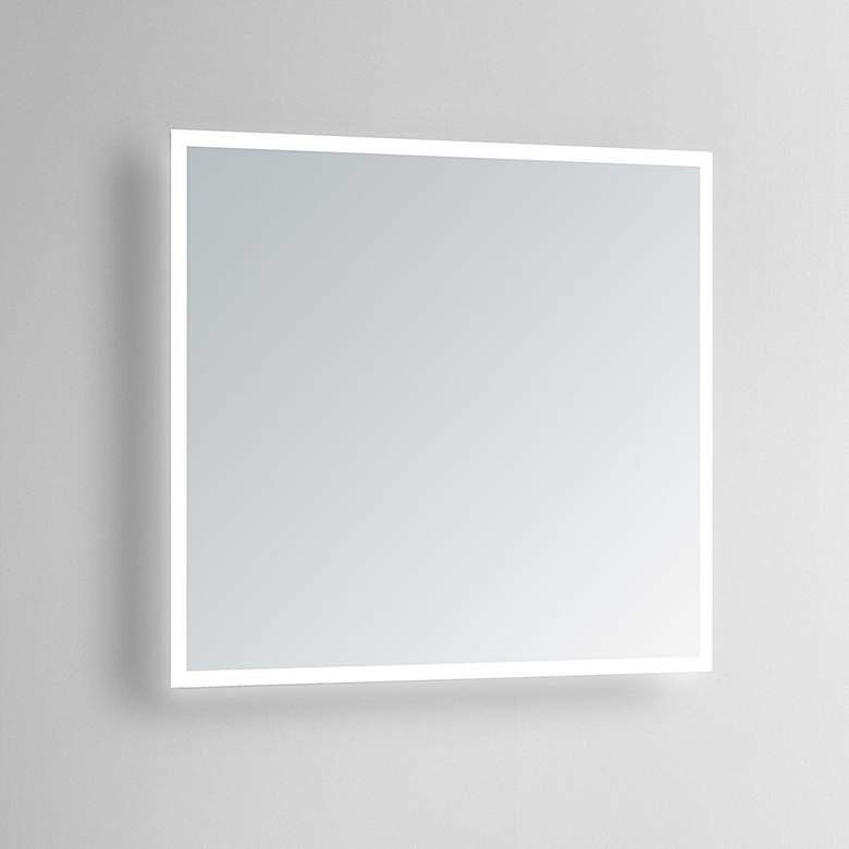 Image 1 Linea 36" Square LED Lighted Bathroom Vanity Wall Mirror