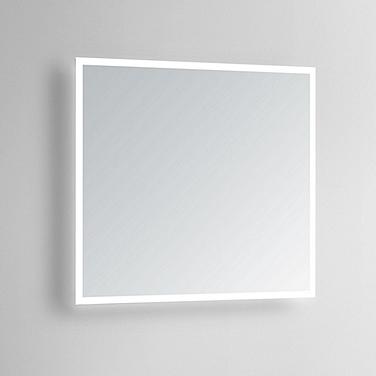 Linea 36" Square LED Lighted Bathroom Vanity Wall Mirror