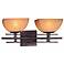 Lineage Collection 18 1/8"W Iron Oxide 2-Light Bath Light