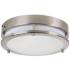 Linear 11 3/4"W Satin Nickel LED Ceiling Light w/ EM Back Up