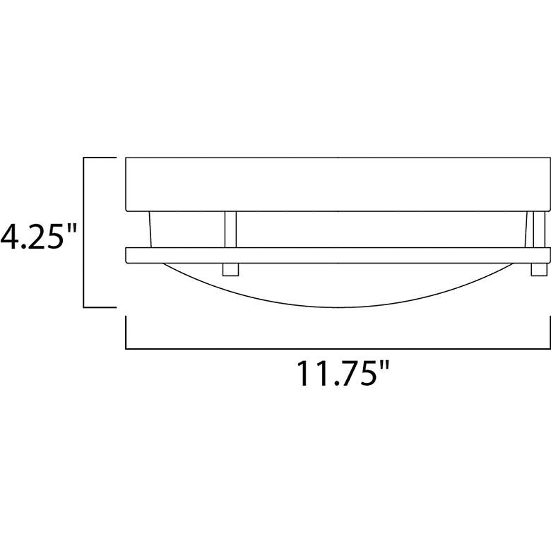 Image 2 Linear 11 3/4"W Satin Nickel LED Ceiling Light w/ EM Back Up more views
