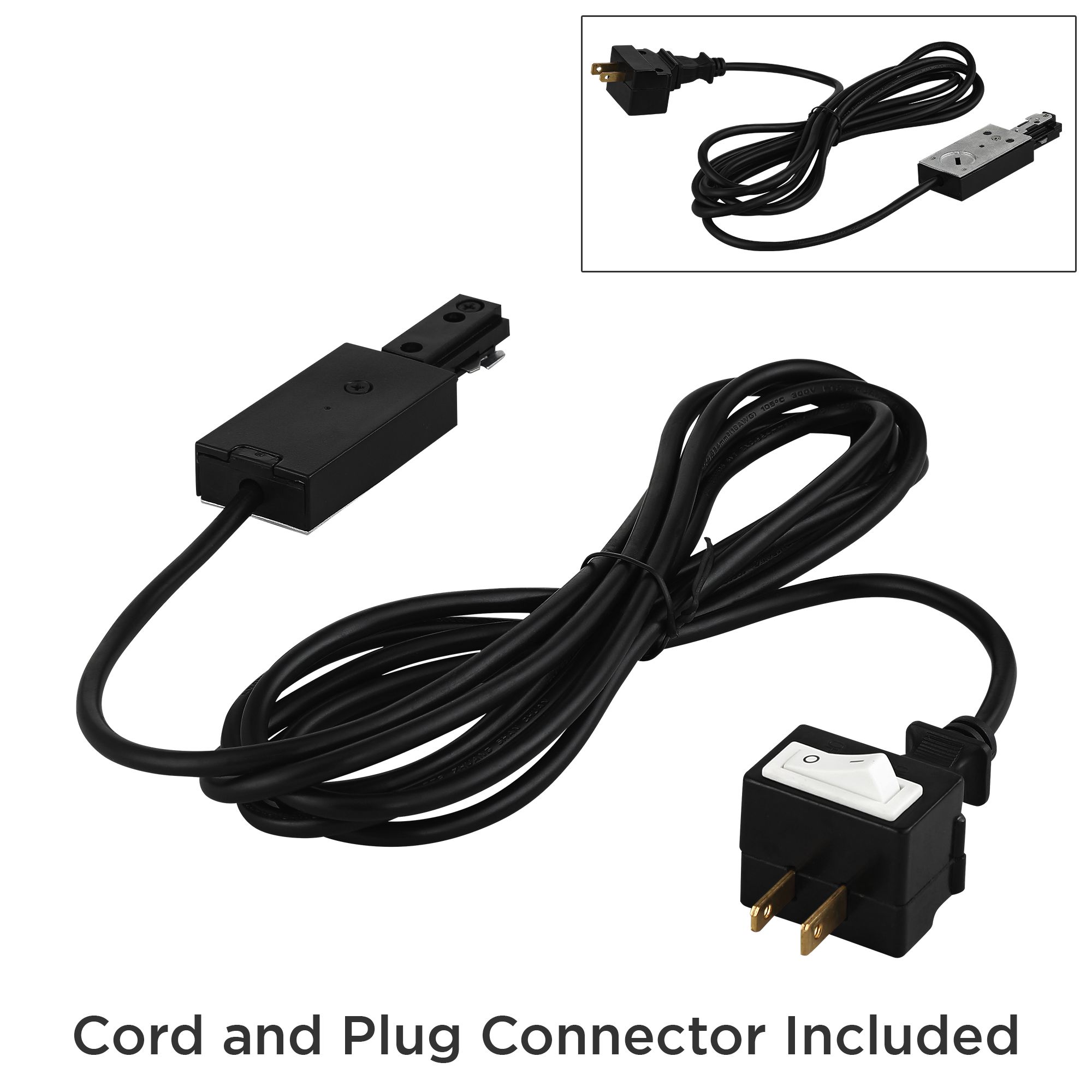 Linear 3Light Black Finish LED PlugIn Track Light Kit Set of 2