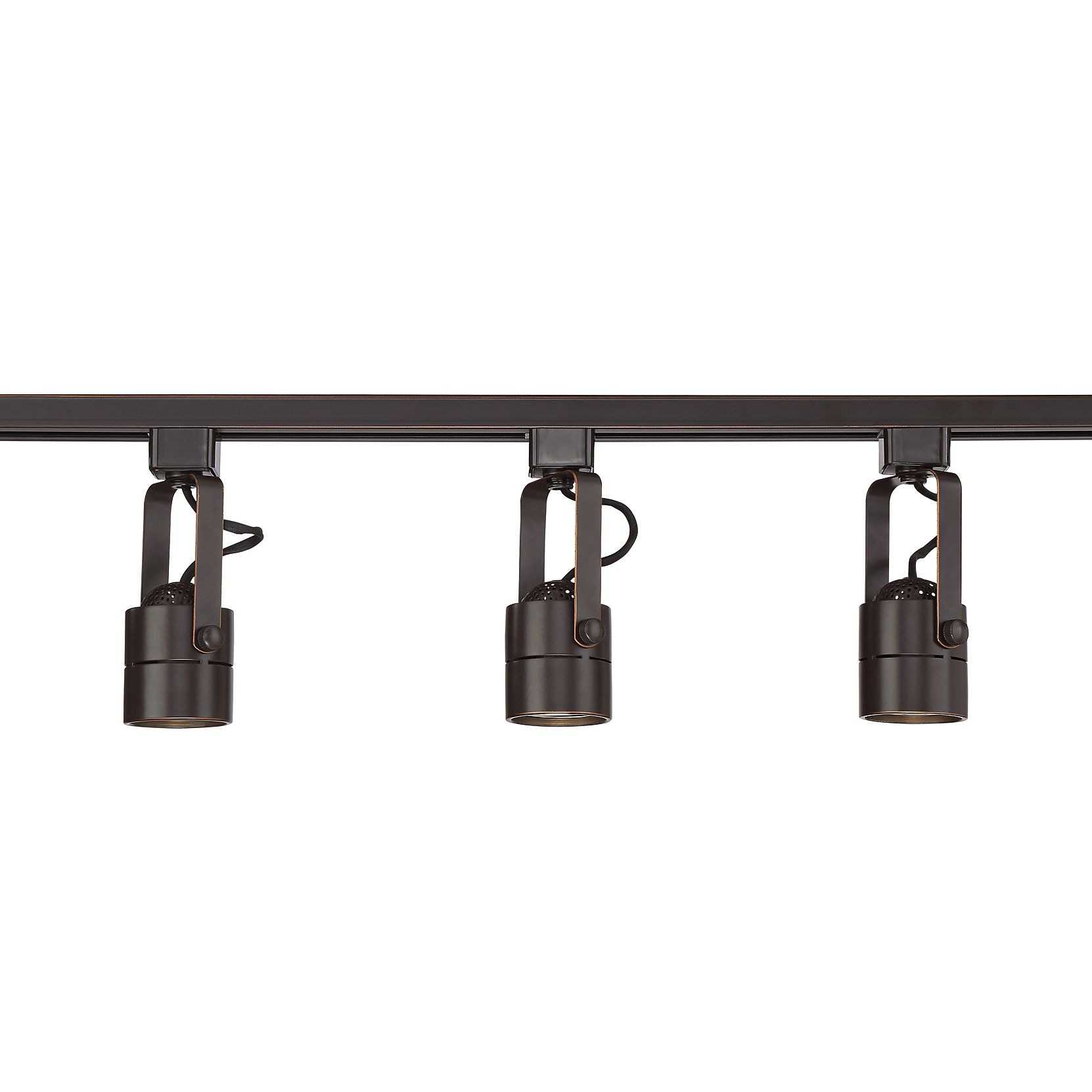 Linear 3Light Black Finish LED PlugIn Track Light Kit Set of 2