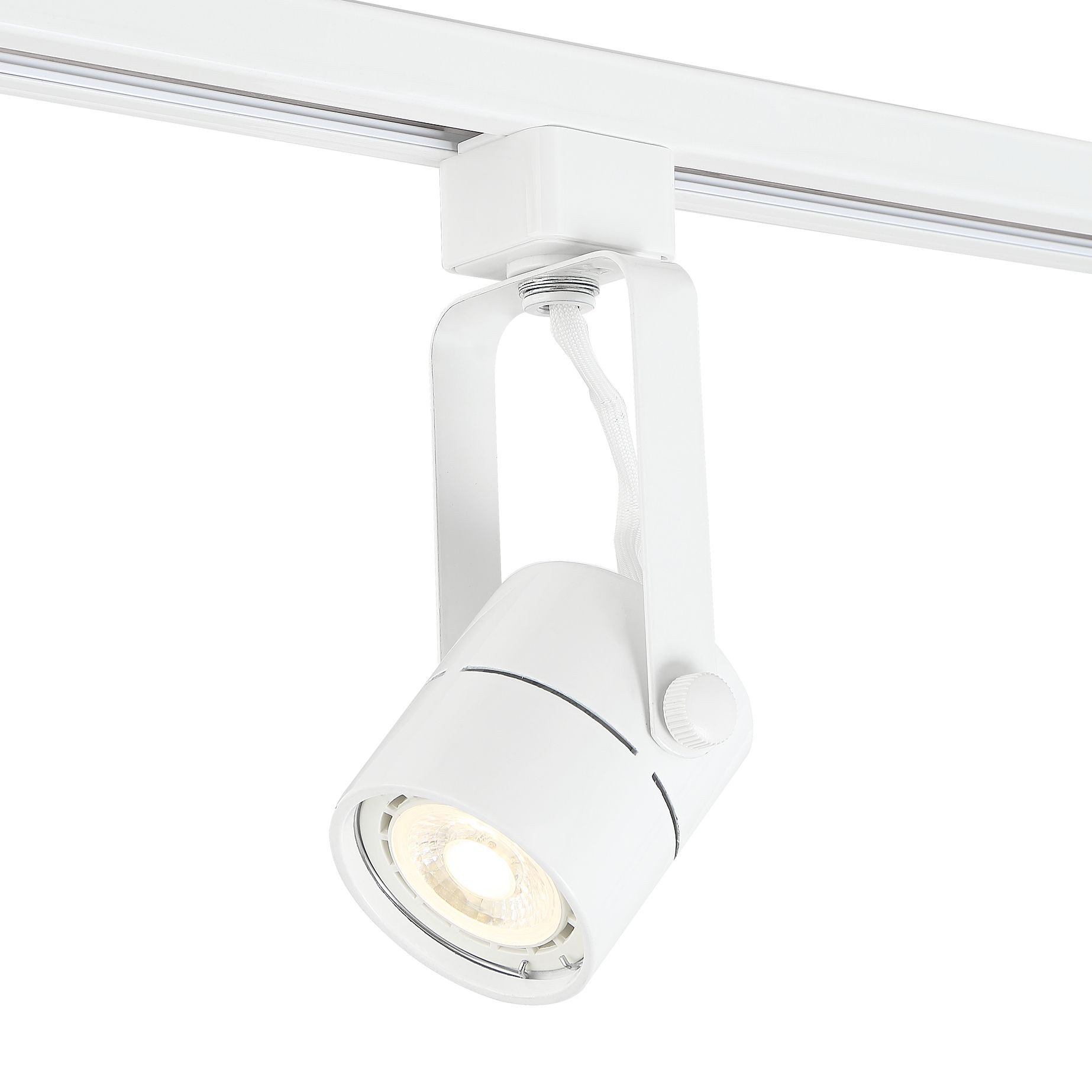 Linear 3Light White Finish LED Bullet Lights PlugIn Track Light Kit