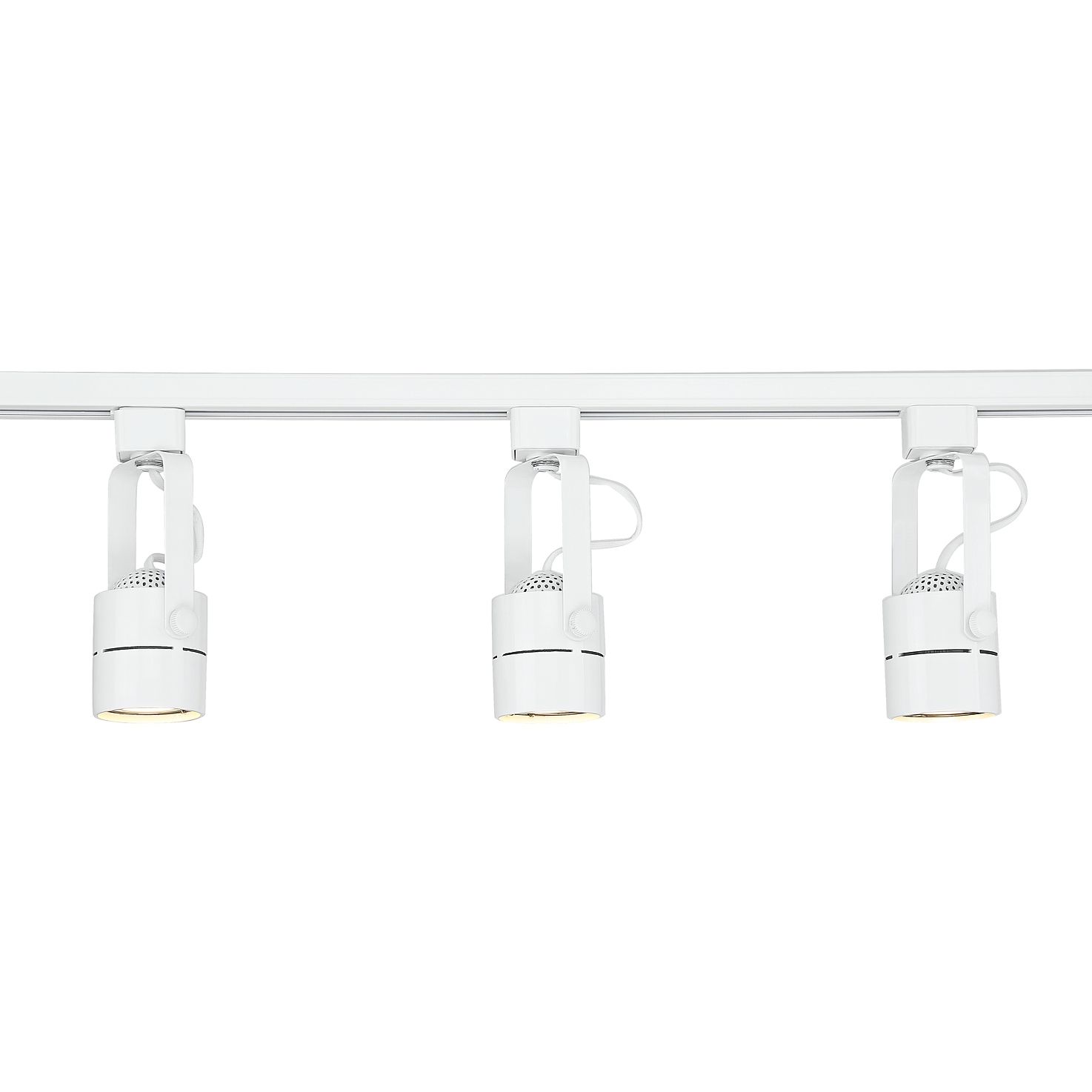 Linear 3Light White Finish LED Bullet Lights PlugIn Track Light Kit