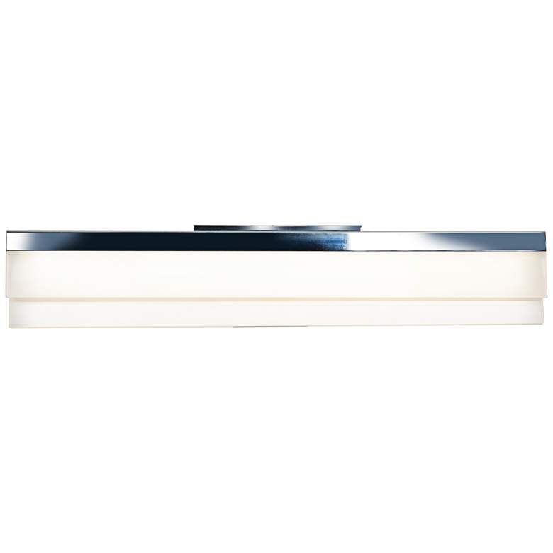Image 1 Linear Chrome 24 inchW Medium White Acrylic LED Bath Light