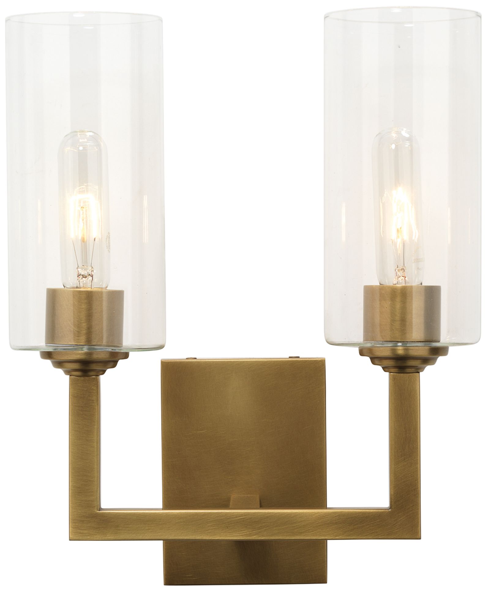 brass 2 light sconce