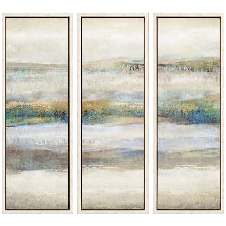 Image 1 Linear Motion 13"W x 37"H Framed Art Set of 3