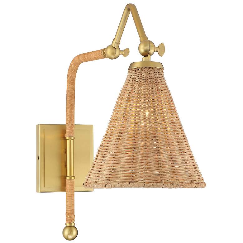 Image 1 Linell 1-Light Wall Sconce in Warm Brass