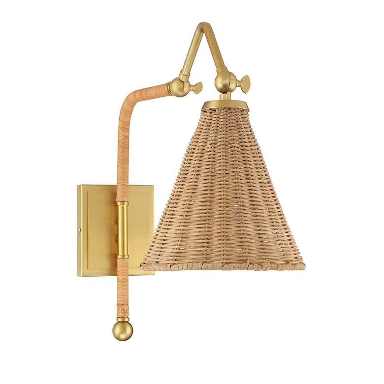 Image 2 Linell 1-Light Wall Sconce in Warm Brass more views