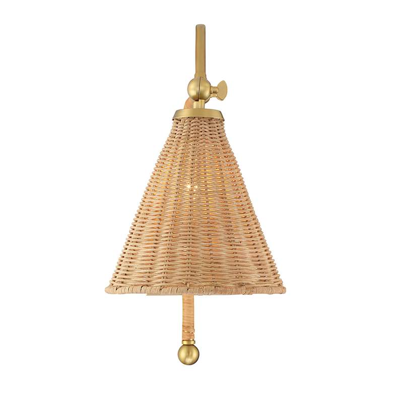 Image 3 Linell 1-Light Wall Sconce in Warm Brass more views