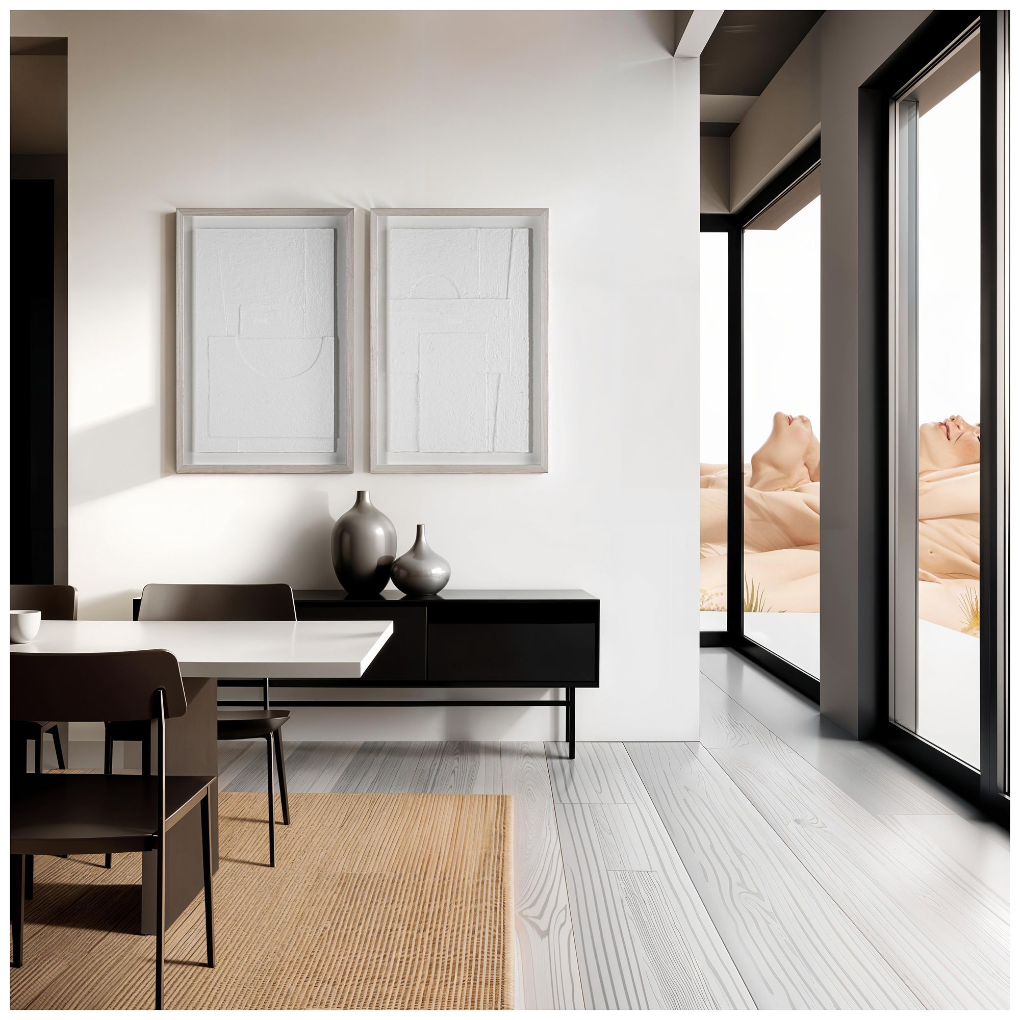 Image 4 Linen 24.0" Wide Wall Decor, Printed Artwork (2 Piece Set) more views