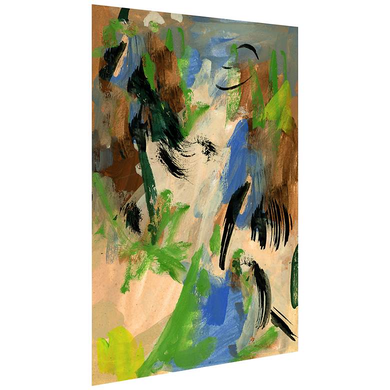 Image 6 Linen and Blues I 48"H Free Floating Tempered Glass Wall Art more views