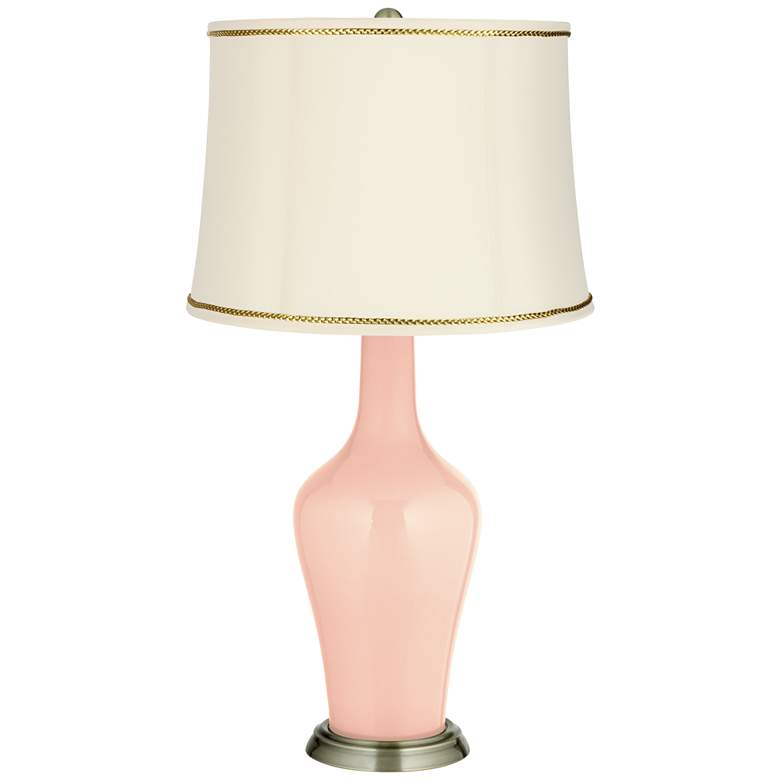 Image 1 Linen Anya Table Lamp with President&#39;s Braid Trim