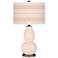 Linen Bold Stripe Double Gourd Table Lamp
