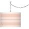 Linen Bold Stripe Giclee Glow Plug-In Swag Pendant